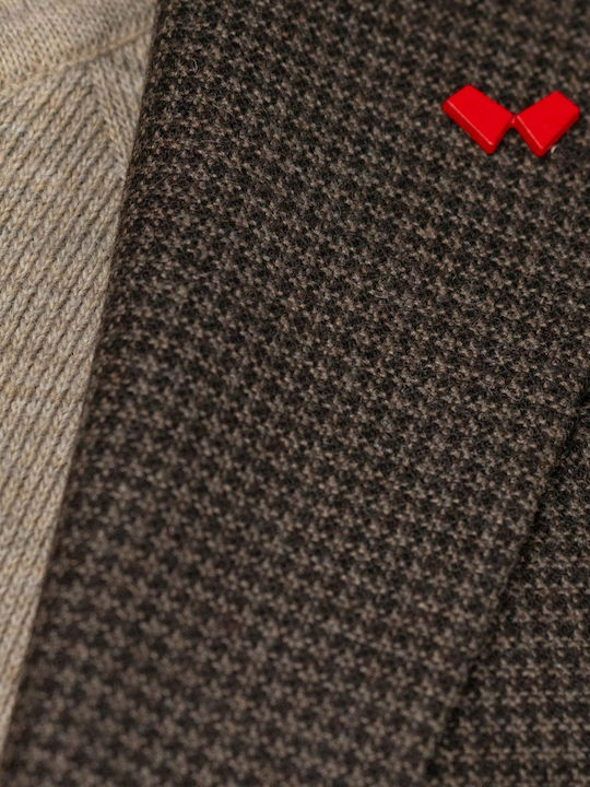 Men's Suit Jacket Slim Fit Brown