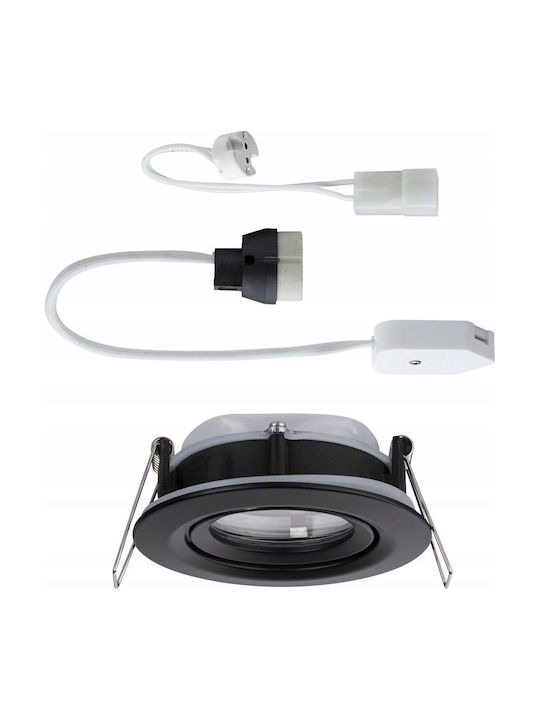 Paulmann Metallic Recessed Spot with Socket GU10 Black 1pcs