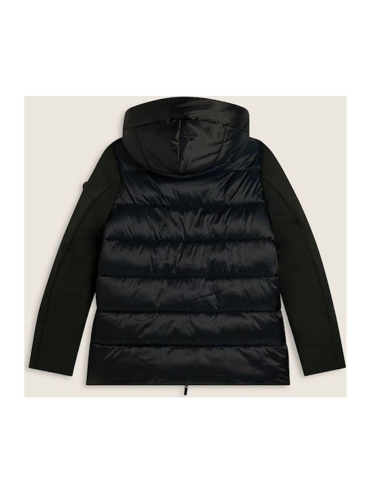 Women's Long Lifestyle Jacket for Winter with Hood Dark Green