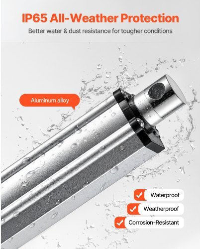 Vevor Activator Linear 12v Cursă 101,6mm Rezistent La Apă Ip65 3000n 5mm/s Dimensiuni 9,8x3,1x1,8 Inch
