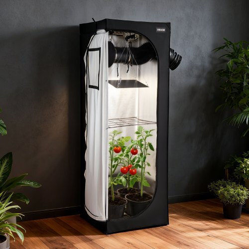 Vevor Σετ Καλλιέργειας Εσωτερικών Χώρων 60 X 60 X 180 Cm Πλήρες Φάσμα Led Φωτισμό & Σύστημα Αερισμού Zptztzzp6060m1l1h001v2