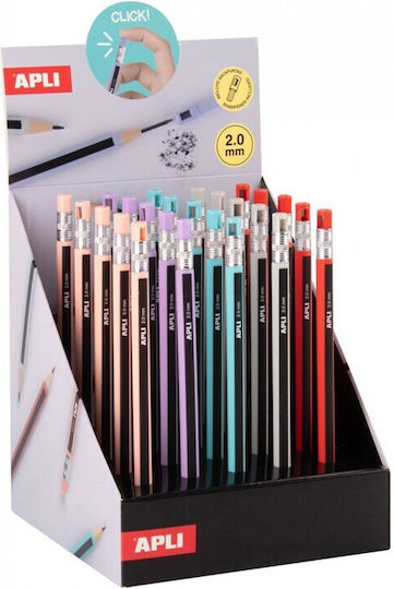 Apli Mechanischer Bleistift 2mm mit Spitzer 1Stück (Μiverse Farben)
