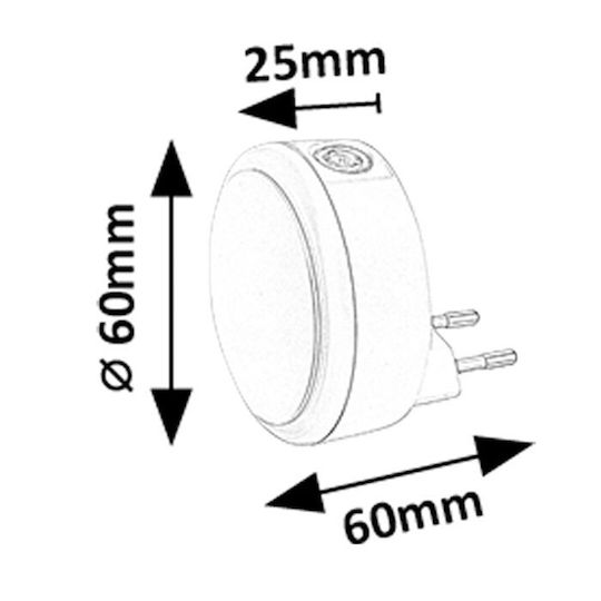 Rabalux LED Night Light with Photocell 1pcs