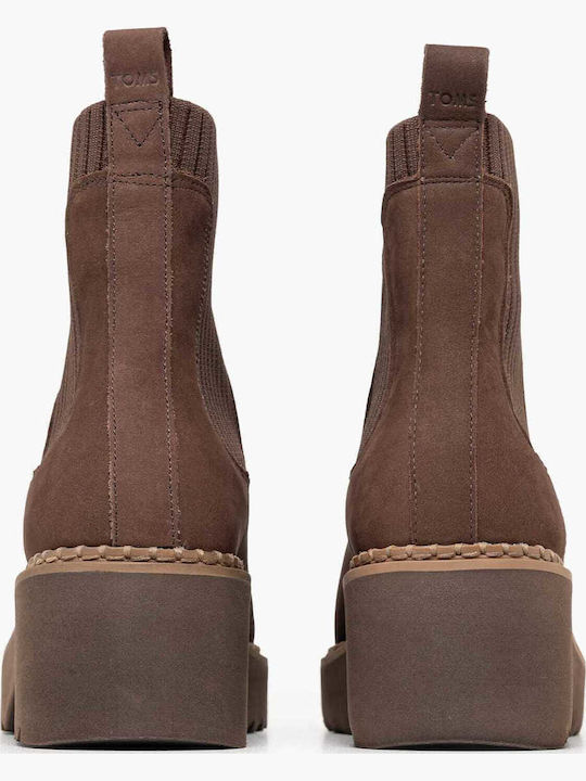 Ghete De Piele Dama Bocanci Maro