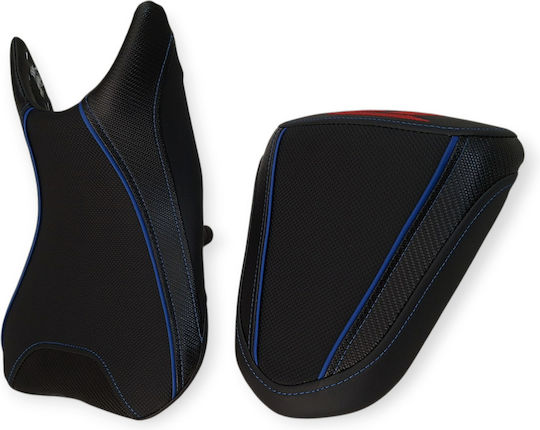 Suzuki Gsxr250 Anti-Slip Carbon Seat Cover Blue Stitching Red Logo Paiping
