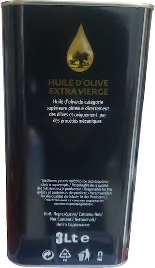 Black Metal Oil Can 3lt
