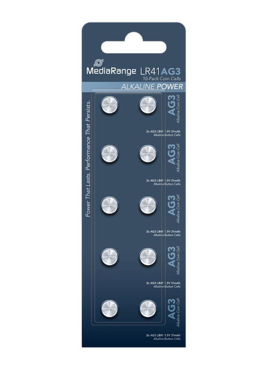 MediaRange Αλκαλικές Μπαταρίες Ρολογιών LR41 1.5V 10τμχ