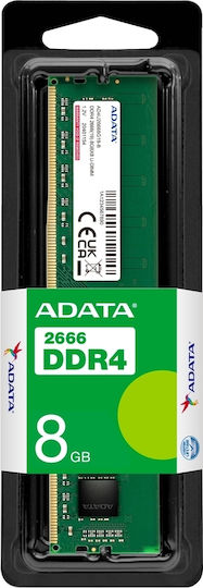 Adata DDR4 με Module 1x8GB και Ταχύτητα 2666 για Desktop