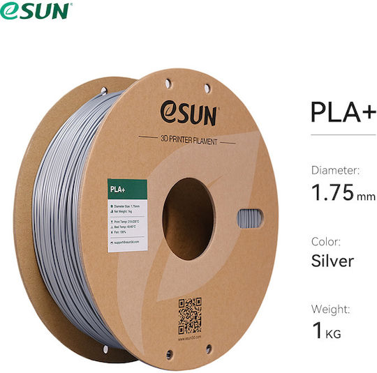 Esun PLA+ 3D Printer Filament 1.75mm Ασημί 1kg 1τμχ (Spool)