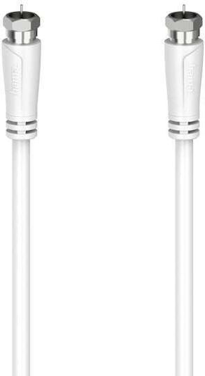HAMA Cablu Antenă Coaxial de sex masculin - Coaxial de sex feminin Alb 3m (00205064)