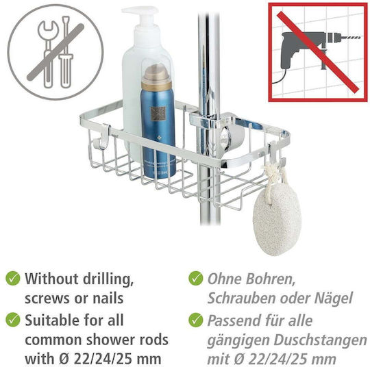 Wenko An der Wand montiert Badezimmerregal Metallisch Silber