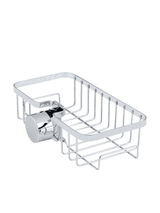 Wenko Wall Mounted Bathroom Shelf Metallic Silver