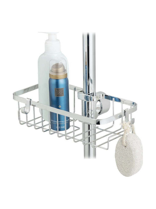 Wenko Wall Mounted Bathroom Shelf Metallic Silver