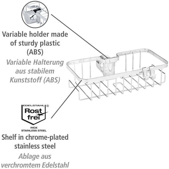 Wenko An der Wand montiert Badezimmerregal Metallisch Silber