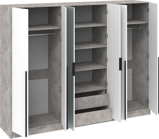 Selora Εξάφυλλη Ντουλάπα 60x60x210cm Λευκή Selora Εξάφυλλη Ντουλάπα 60x60x210cm Λευκή