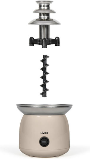 Livoo Brown Chocolate Fountain with 3 Flats 70W 15cm