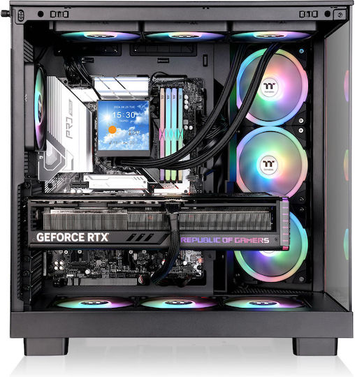 Thermaltake View 380 XL WS ARGB Gaming Midi Tower Computer Case with Side Window Black
