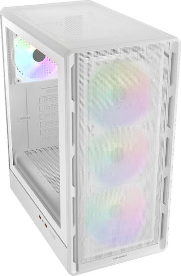 Cougar AirFace Pure RGB Gaming Midi Tower Κουτί Υπολογιστή Λευκό