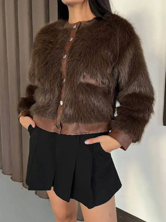 Дамска кожухарка Brown