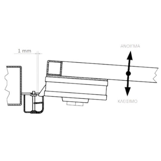 Viro Electric Lock V06 Strike Horizontal Installation Nickel Matte
