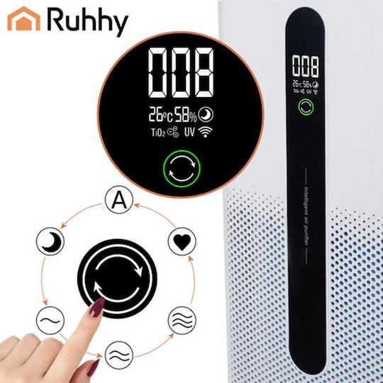 Ruhhy Ιονιστής / Καθαριστής Αέρα 35W για Χώρους 80m²