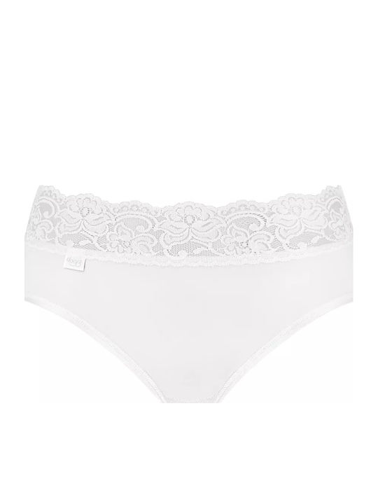 Romance Midi Women's Slip with Lace White