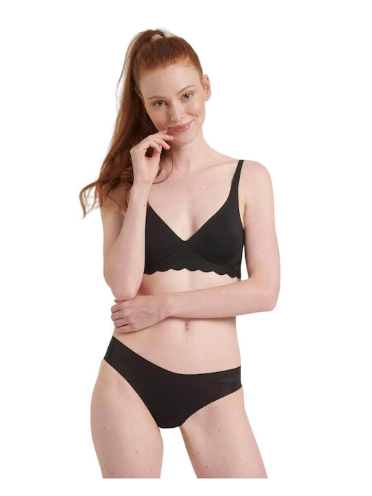 Γυναικεία String 2Pack χωρίς Ραφές Black/Beige
