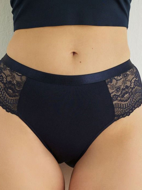 Βαμβακερά Damen Slip MultiPack mit Spitze Schwarz