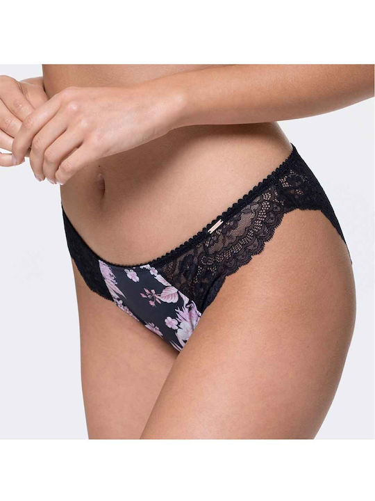 Women's Slip with Lace Black