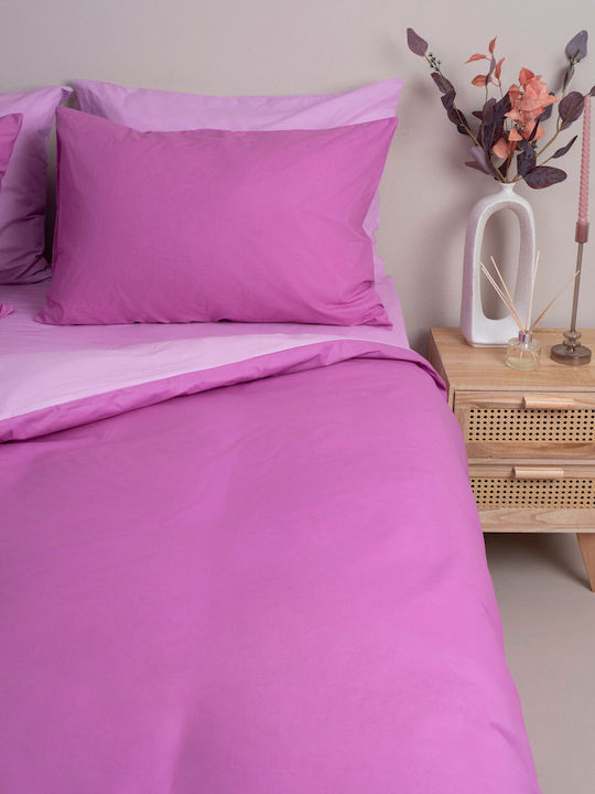 Sunshine Bettwäsche-Set Doppel 200x250cm. Menta 152 201 Purple 4Stück