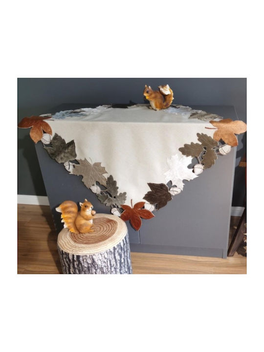 Liolios Home Kariert Brown 85x85cm