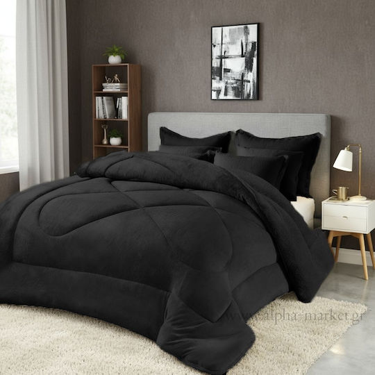 Alpha-Market Комбинирано одеяло Куинсайз 220x240бр Черно 330 г/м²Gsm