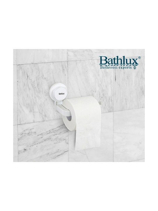 Bathlux Държач за хартия Пластмаса С вакуум Бял