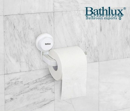 Bathlux Επιτοίχια Χαρτοθήκη με Βεντούζα Λευκή