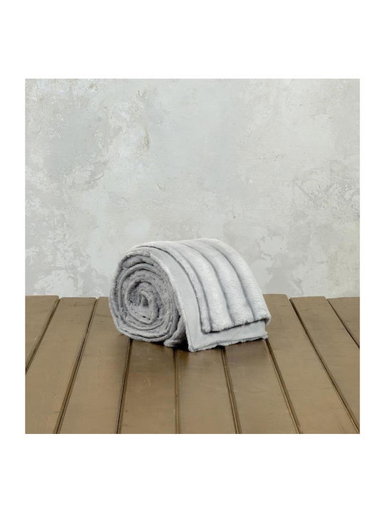 Nima Carezza Velvet Blanket Double 220x240cm Light Gray