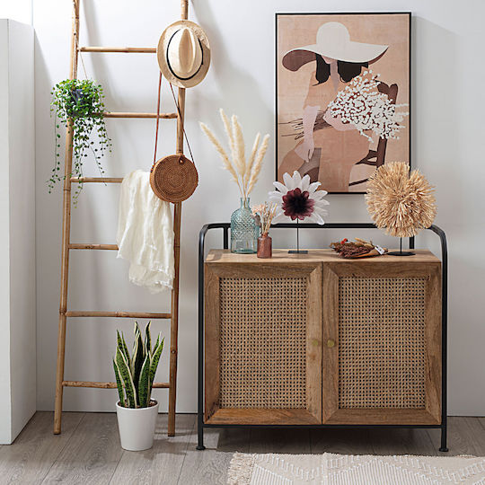 Atmosphera Single Wall-Mounted Bathroom Ladder ​90x90cm Brown