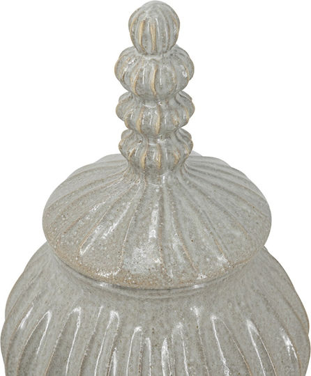 Artekko Διακοσμητικό Βάζο Κεραμικό Akali Μπεζ Φ25.5xΥ48cm