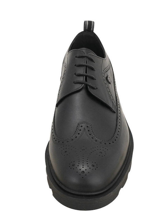 Sarmiz Leder Herren Freizeitschuhe Schwarz