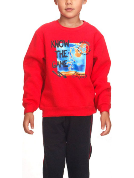 Kids Sweatpants Set Red