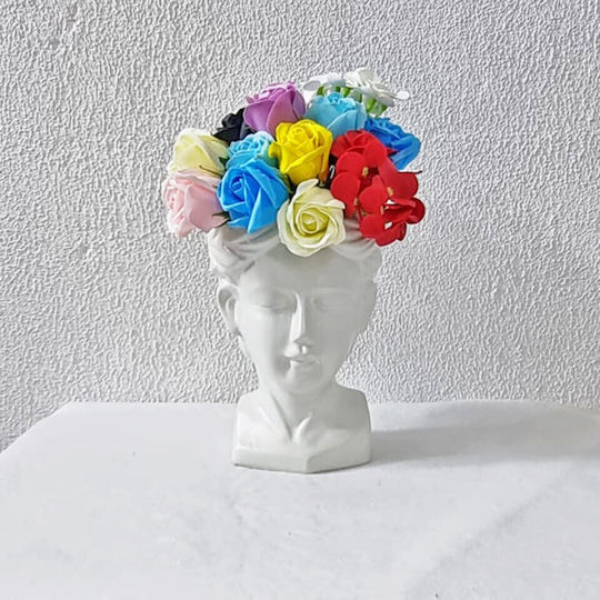 Velve Vază Decorativă Ceramică Albă Φ13xΥ20cm