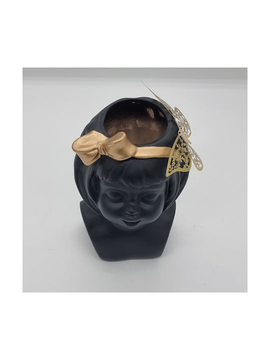 Velve Vază Decorativă Ceramică Negru 14x21cm 1buc