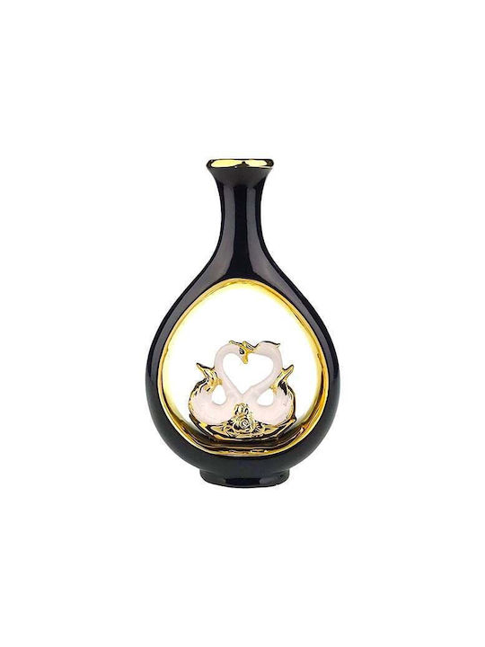 Velve Vază Decorativă Ceramică Negru 17x29cm 1buc