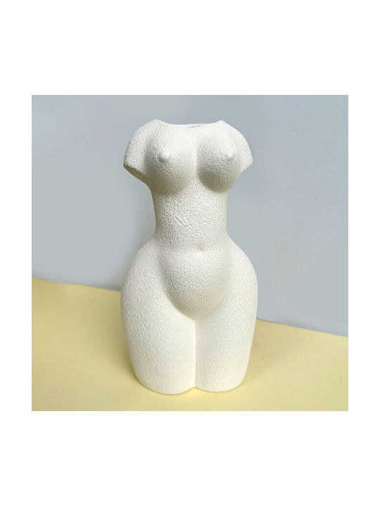 Velve Vază Decorativă Ceramică Alb 23cm 1buc