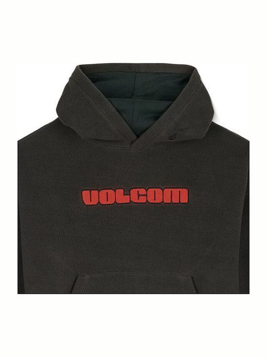 Fleece Παιδικό Φούτερ με Κουκούλα Rinsed Black Tookool