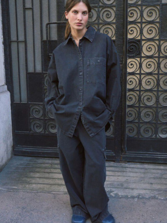 Women's Long Sleeve Shirt Grisaille