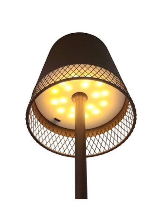 Powertech Μεταλλικό Πορτατίφ LED με Καφέ Καπέλο και Βάση