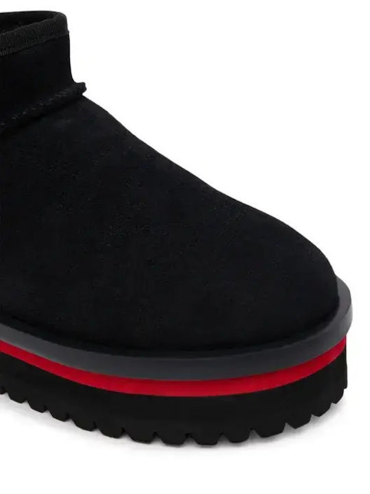 Suede Women's Ankle Boots Black