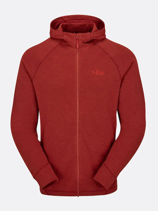 Men's Fleece Cardigan Tuscan Red
