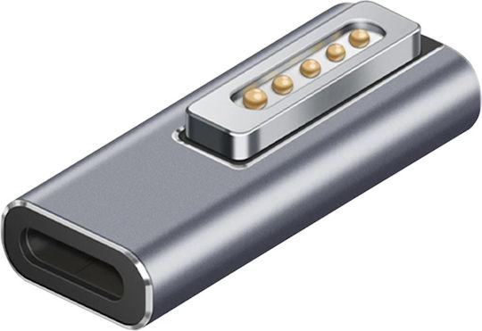 Μαγνητικός Προσαρμογέας Usb-c Magsafe 2 Macbook Air Pro Ασημί