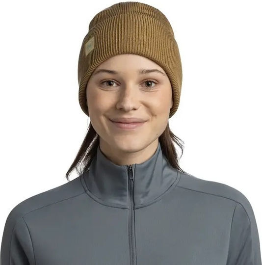 Beanie Unisex Σκούφος Πλεκτός σε Καφέ χρώμα